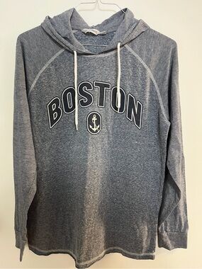 Boston Crewneck Hooded Sweatshirt - Gray
